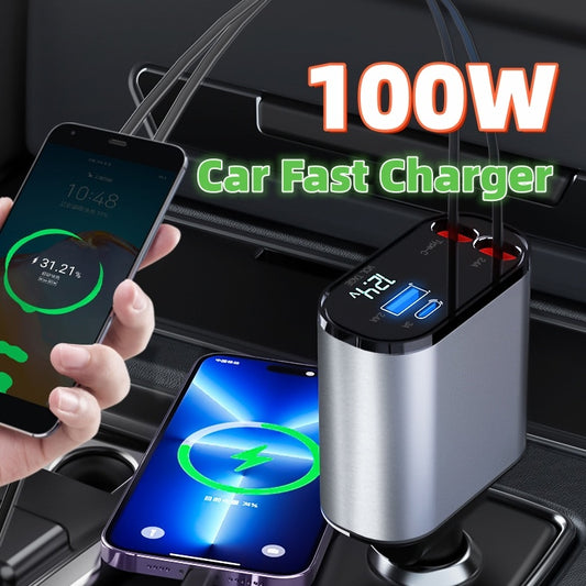 100W Metal Car Charger – Super Fast Charging